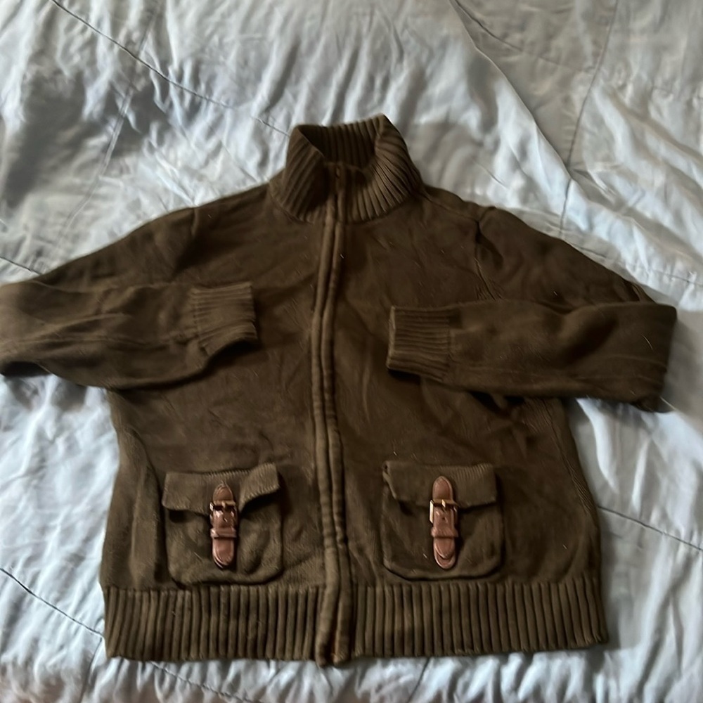 Chaps green women’s large zip up